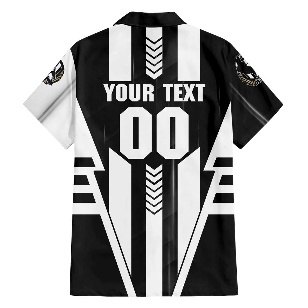Personalized Collingwood Magpies Family Matching Summer Maxi Dress and Hawaiian Shirt Modern Geometric Sports Graphic Style