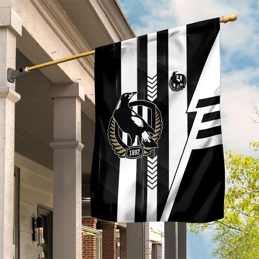 Collingwood Magpies Garden Flag Modern Geometric Sports Graphic Style