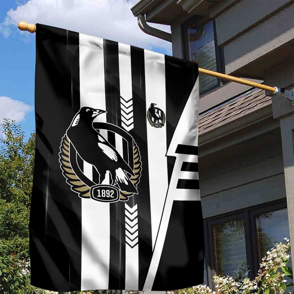 Collingwood Magpies Garden Flag Modern Geometric Sports Graphic Style