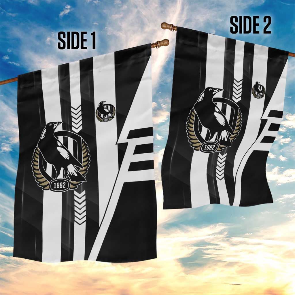 Collingwood Magpies Garden Flag Modern Geometric Sports Graphic Style