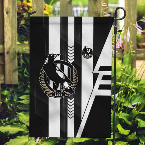 Collingwood Magpies Garden Flag Modern Geometric Sports Graphic Style