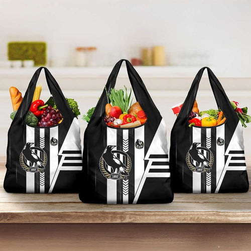 Collingwood Magpies Grocery Bag Modern Geometric Sports Graphic Style