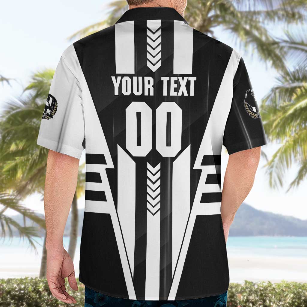 Personalized Collingwood Magpies Hawaiian Shirt Modern Geometric Sports Graphic Style