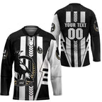 Personalized Collingwood Magpies Hockey Jersey Modern Geometric Sports Graphic Style