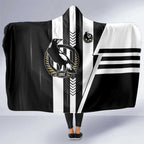 Collingwood Magpies Hooded Blanket Modern Geometric Sports Graphic Style