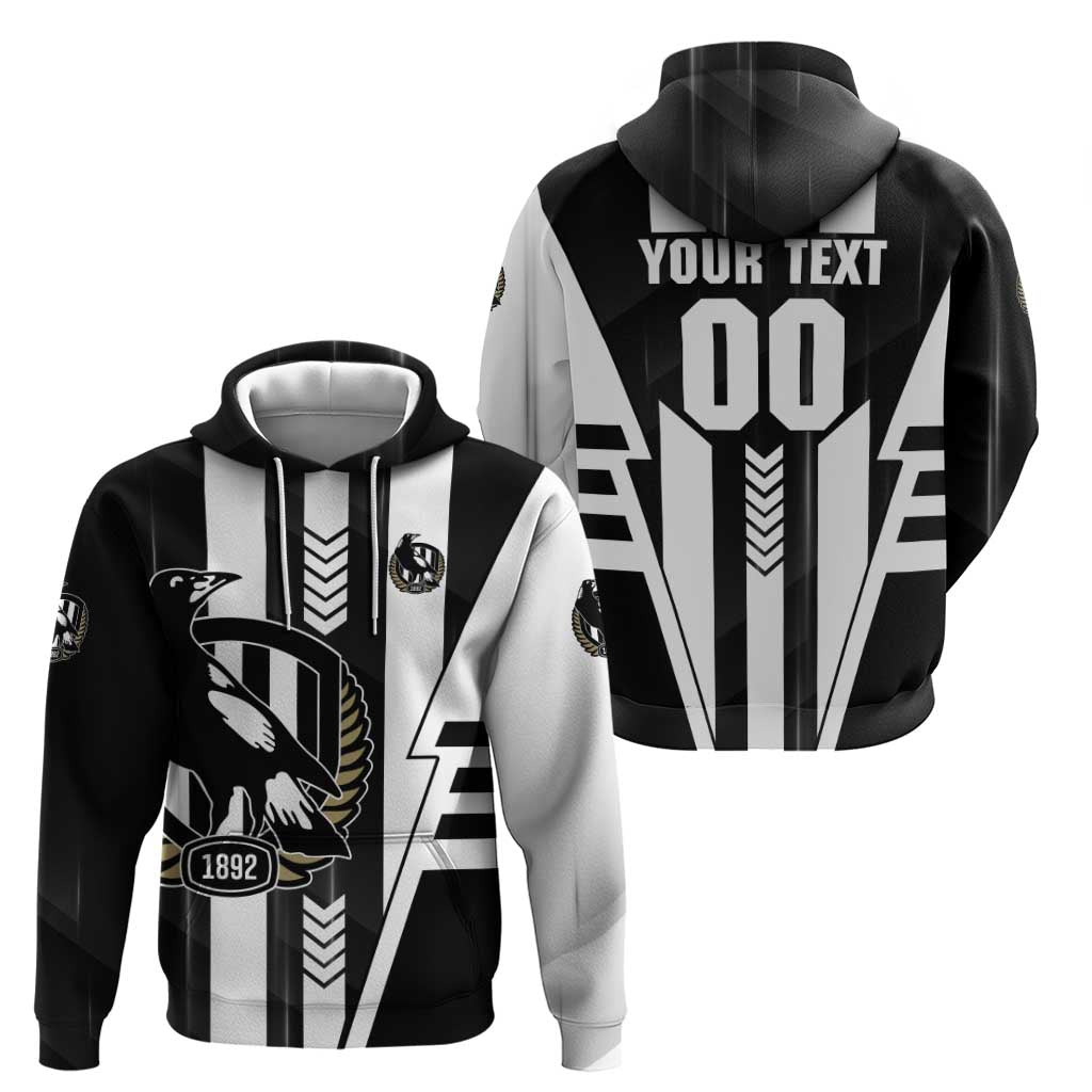 Personalized Collingwood Magpies Hoodie Modern Geometric Sports Graphic Style