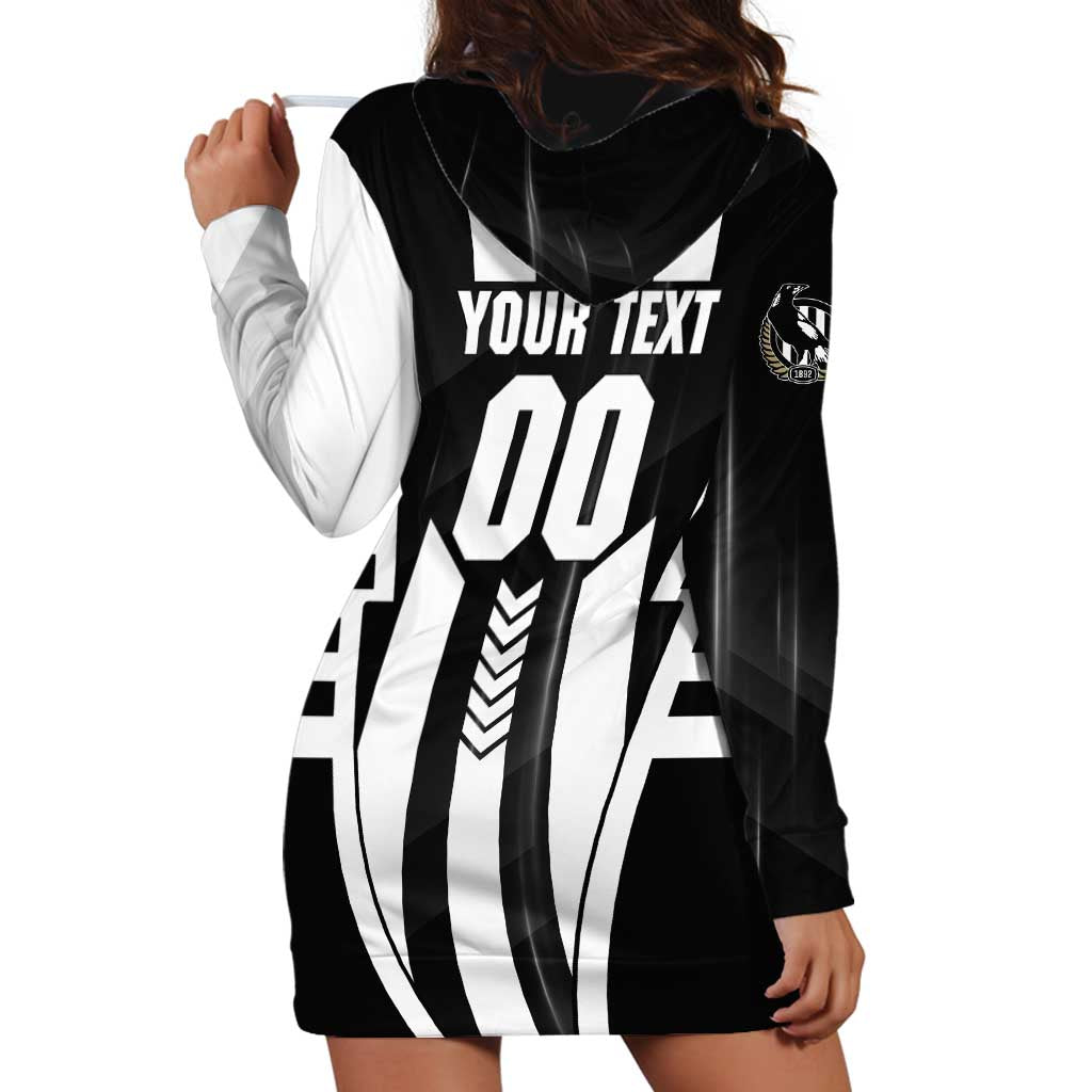 Personalized Collingwood Magpies Hoodie Dress Modern Geometric Sports Graphic Style