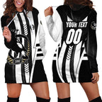 Personalized Collingwood Magpies Hoodie Dress Modern Geometric Sports Graphic Style
