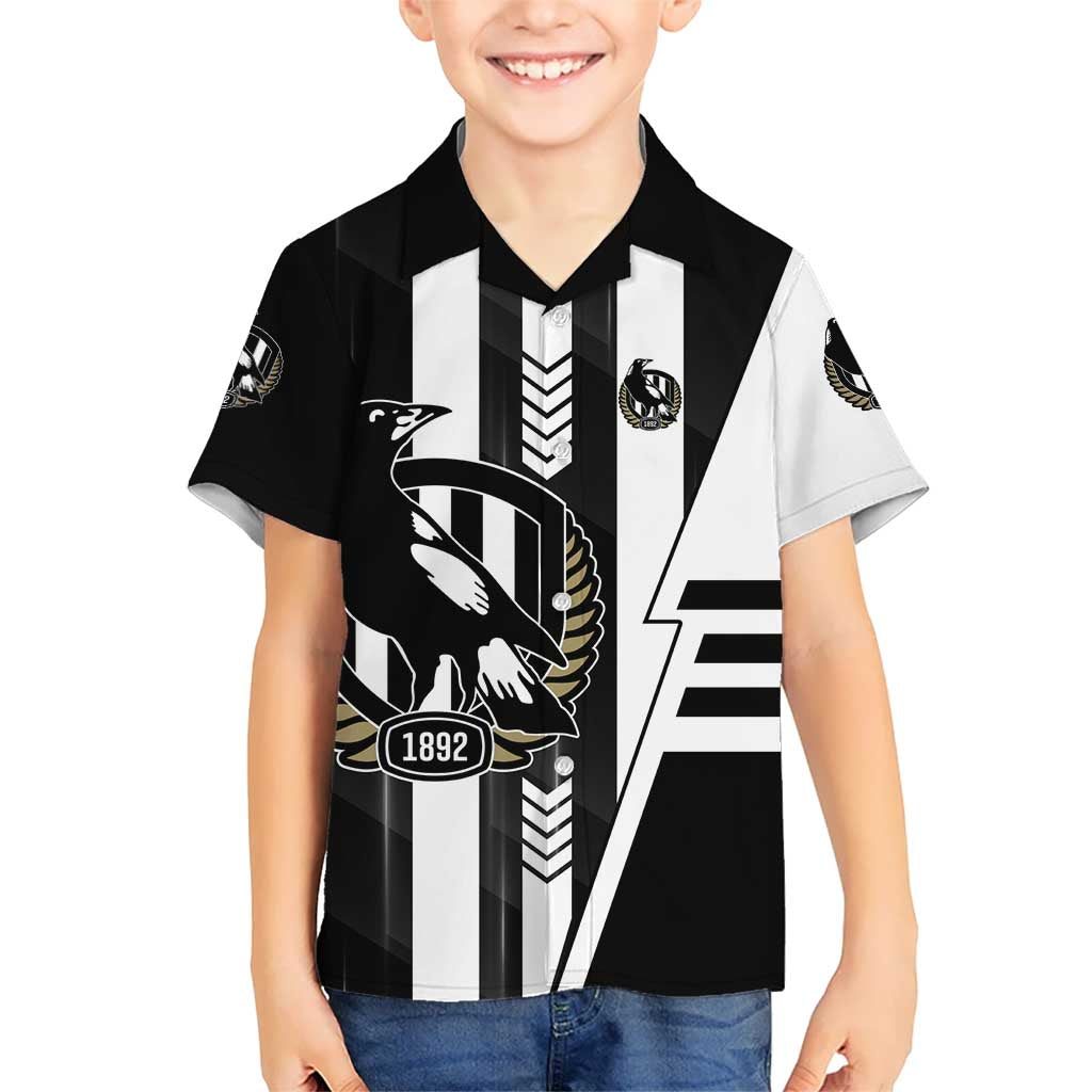 Personalized Collingwood Magpies Kid Hawaiian Shirt Modern Geometric Sports Graphic Style