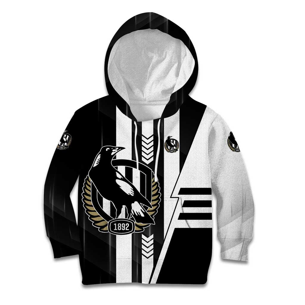 Personalized Collingwood Magpies Kid Hoodie Modern Geometric Sports Graphic Style