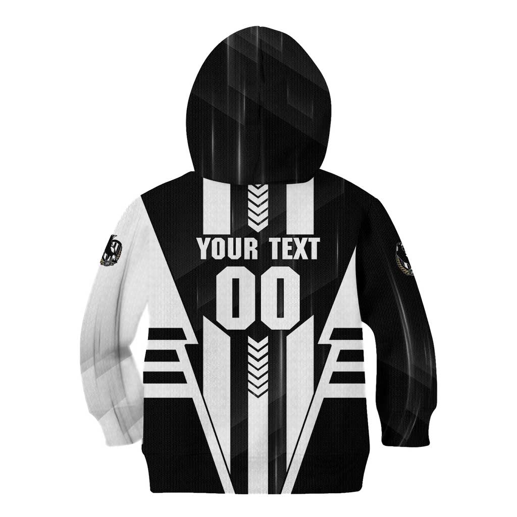 Personalized Collingwood Magpies Kid Hoodie Modern Geometric Sports Graphic Style