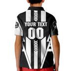 Personalized Collingwood Magpies Kid Polo Shirt Modern Geometric Sports Graphic Style