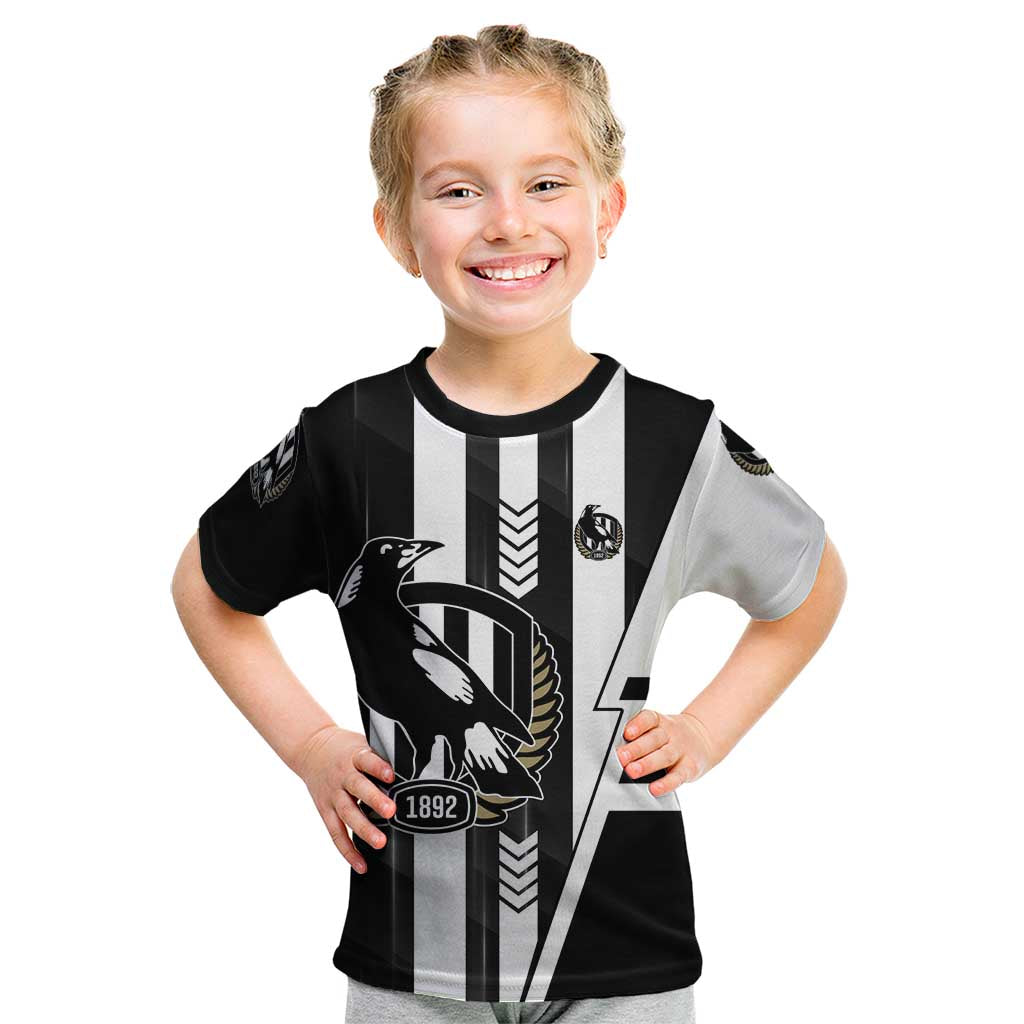 Personalized Collingwood Magpies Kid T Shirt Modern Geometric Sports Graphic Style