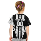 Personalized Collingwood Magpies Kid T Shirt Modern Geometric Sports Graphic Style