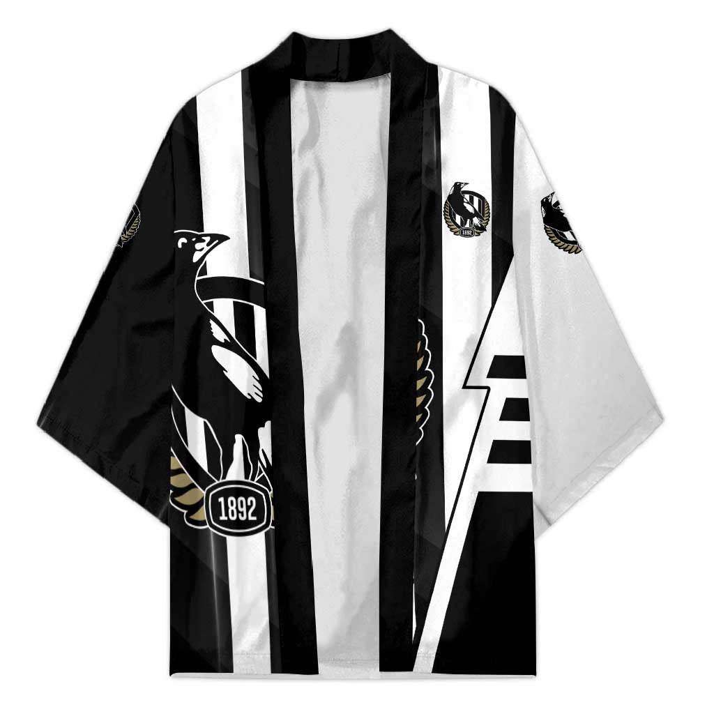 Personalized Collingwood Magpies Kimono Modern Geometric Sports Graphic Style