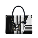 Collingwood Magpies Leather Bag Modern Geometric Sports Graphic Style