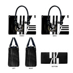 Collingwood Magpies Leather Bag Modern Geometric Sports Graphic Style