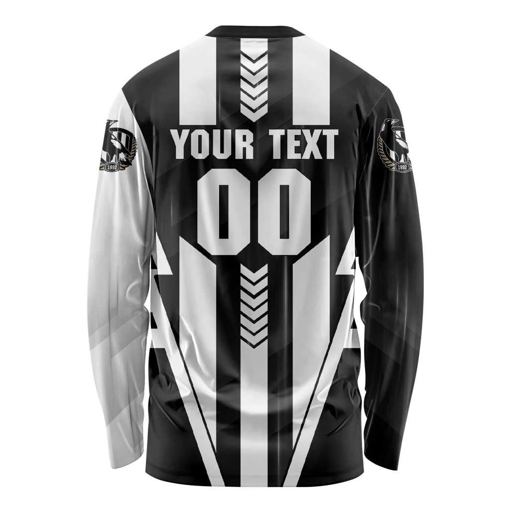 Personalized Collingwood Magpies Long Sleeve Shirt Modern Geometric Sports Graphic Style
