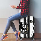 Collingwood Magpies Luggage Cover Modern Geometric Sports Graphic Style