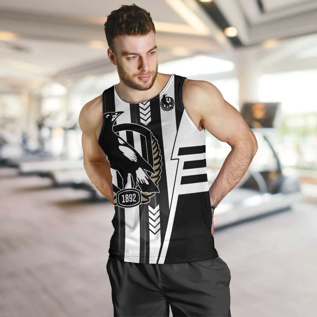 Personalized Collingwood Magpies Men Tank Top Modern Geometric Sports Graphic Style