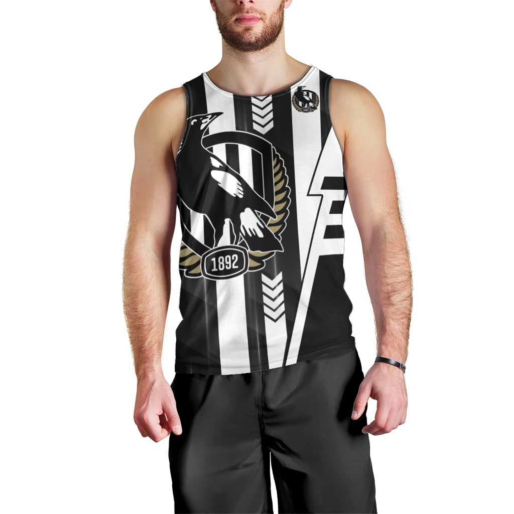 Personalized Collingwood Magpies Men Tank Top Modern Geometric Sports Graphic Style
