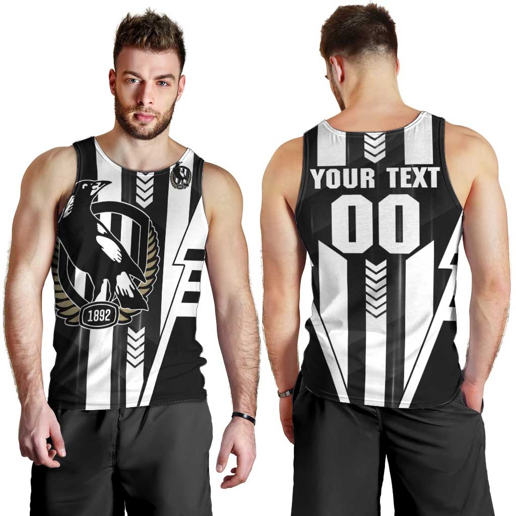 Personalized Collingwood Magpies Men Tank Top Modern Geometric Sports Graphic Style