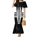 Personalized Collingwood Magpies Mermaid Dress Modern Geometric Sports Graphic Style