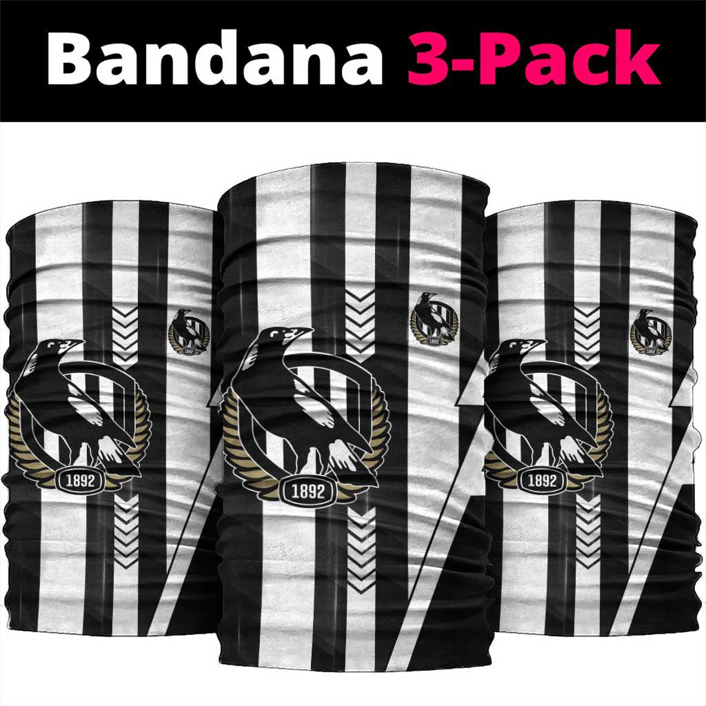 Collingwood Magpies Neck Gaiter Modern Geometric Sports Graphic Style