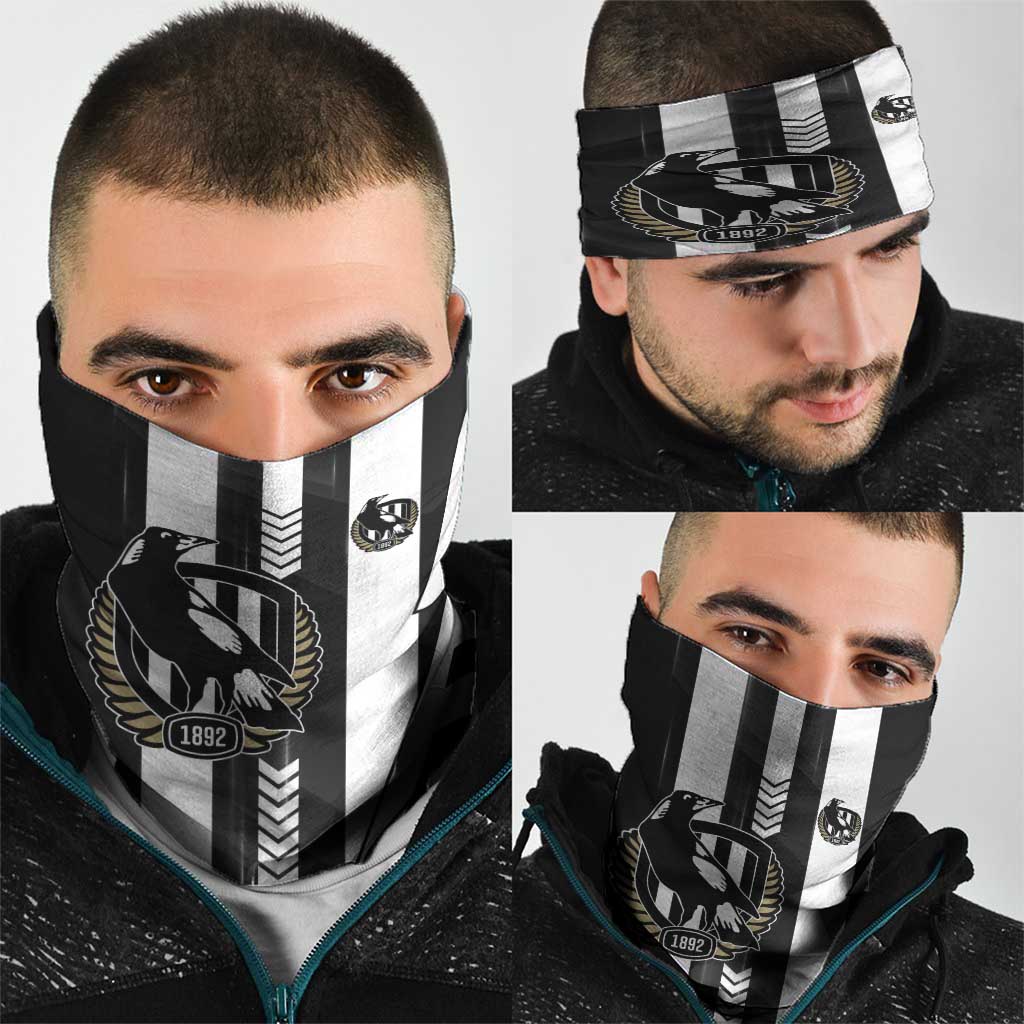 Collingwood Magpies Neck Gaiter Modern Geometric Sports Graphic Style