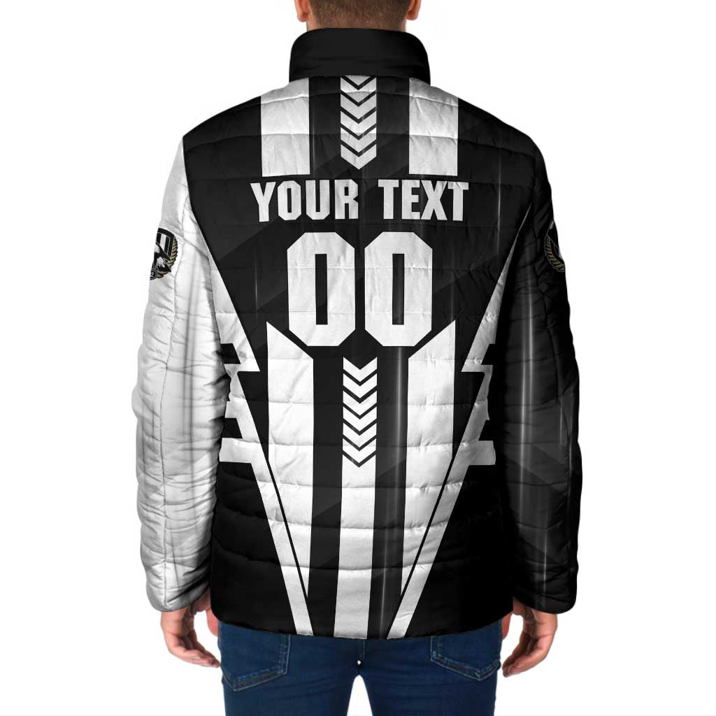 Personalized Collingwood Magpies Padded Jacket Modern Geometric Sports Graphic Style