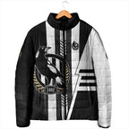 Personalized Collingwood Magpies Padded Jacket Modern Geometric Sports Graphic Style