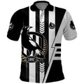 Personalized Collingwood Magpies Polo Shirt Modern Geometric Sports Graphic Style