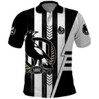 Personalized Collingwood Magpies Polo Shirt Modern Geometric Sports Graphic Style