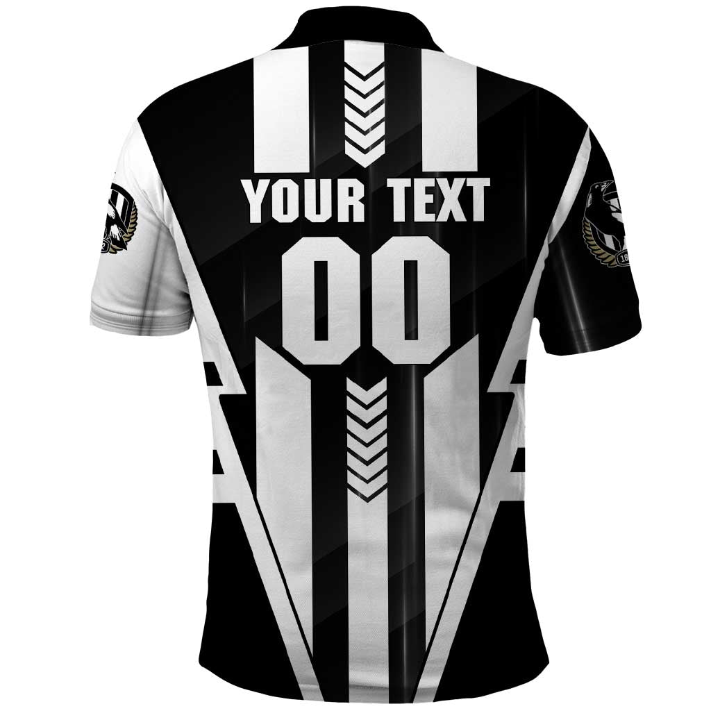 Personalized Collingwood Magpies Polo Shirt Modern Geometric Sports Graphic Style