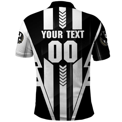 Personalized Collingwood Magpies Polo Shirt Modern Geometric Sports Graphic Style