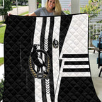Collingwood Magpies Quilt Modern Geometric Sports Graphic Style