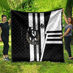 Collingwood Magpies Quilt Modern Geometric Sports Graphic Style
