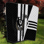 Collingwood Magpies Quilt Modern Geometric Sports Graphic Style