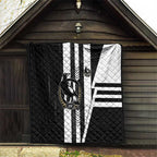 Collingwood Magpies Quilt Modern Geometric Sports Graphic Style