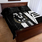Collingwood Magpies Quilt Bed Set Modern Geometric Sports Graphic Style