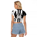 Personalized Collingwood Magpies Raglan Cropped T Shirt Modern Geometric Sports Graphic Style
