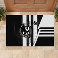 Collingwood Magpies Rubber Doormat Modern Geometric Sports Graphic Style