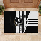 Collingwood Magpies Rubber Doormat Modern Geometric Sports Graphic Style