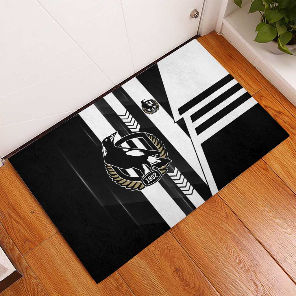 Collingwood Magpies Rubber Doormat Modern Geometric Sports Graphic Style