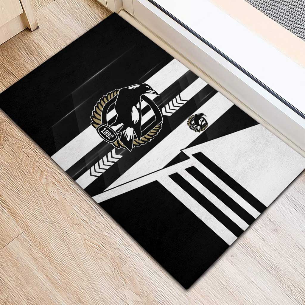 Collingwood Magpies Rubber Doormat Modern Geometric Sports Graphic Style