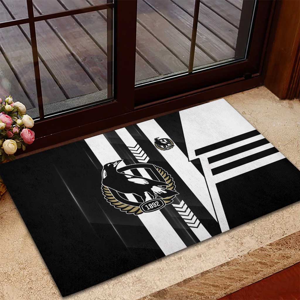 Collingwood Magpies Rubber Doormat Modern Geometric Sports Graphic Style
