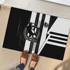 Collingwood Magpies Rubber Doormat Modern Geometric Sports Graphic Style