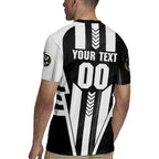 Personalized Collingwood Magpies Rugby Jersey Modern Geometric Sports Graphic Style