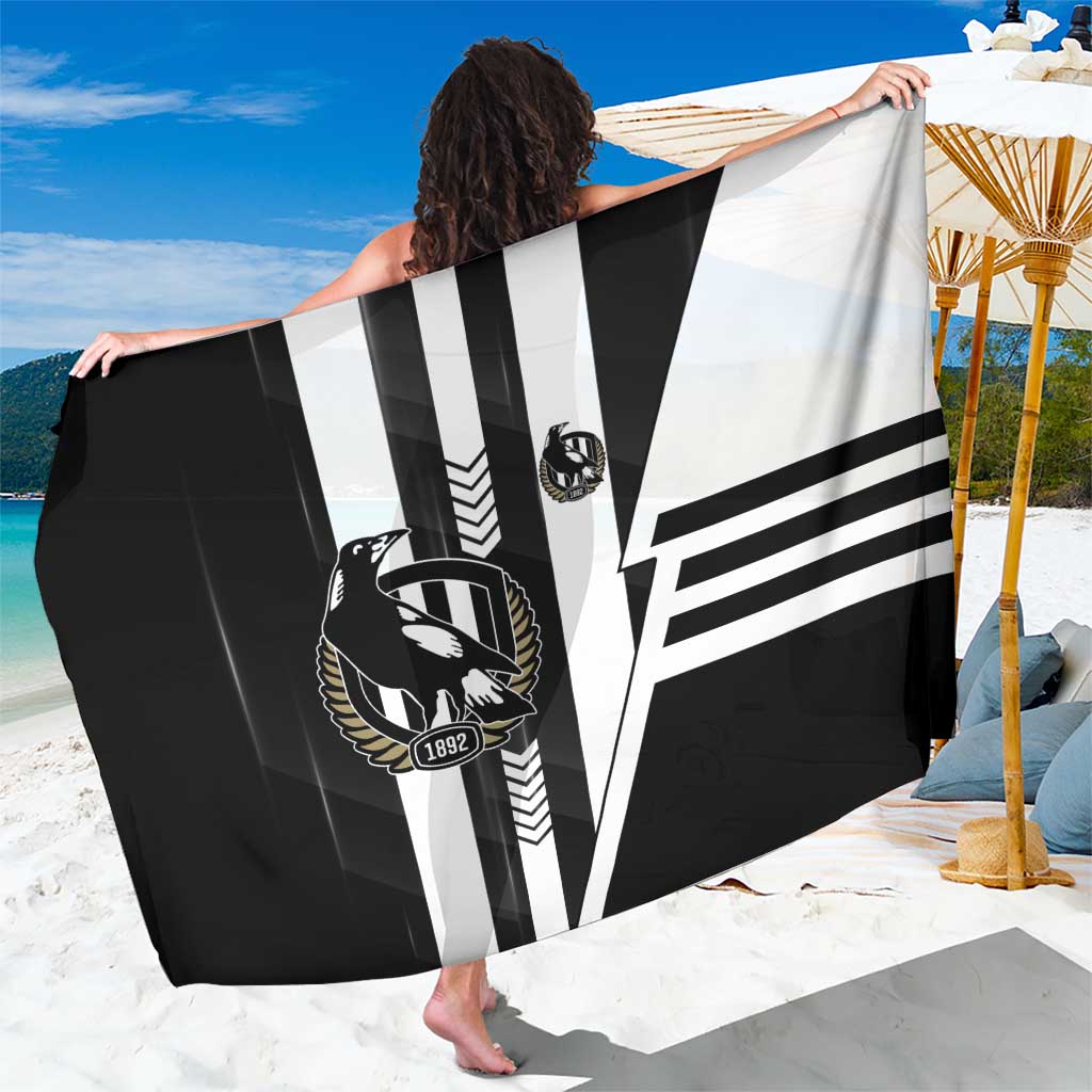 Collingwood Magpies Sarong Modern Geometric Sports Graphic Style