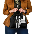 Collingwood Magpies Shoulder Handbag Modern Geometric Sports Graphic Style